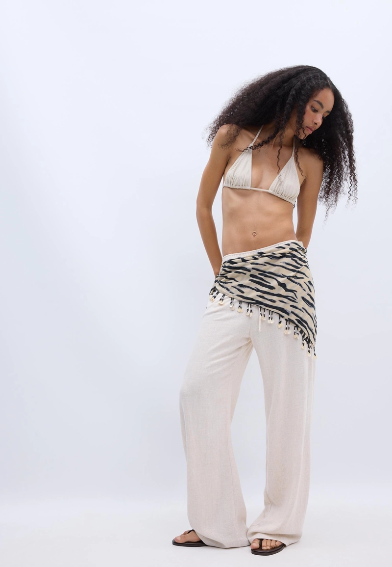 Платок с тигровым принтом