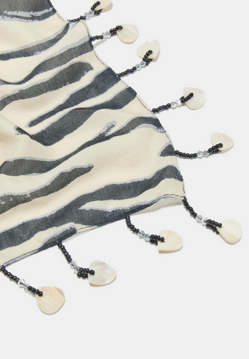 Платок с тигровым принтом