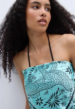 Платок с принтом и пайетками- Заказать в России