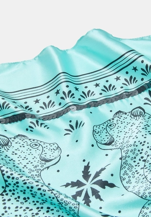 Платок с принтом и пайетками- Заказать в России