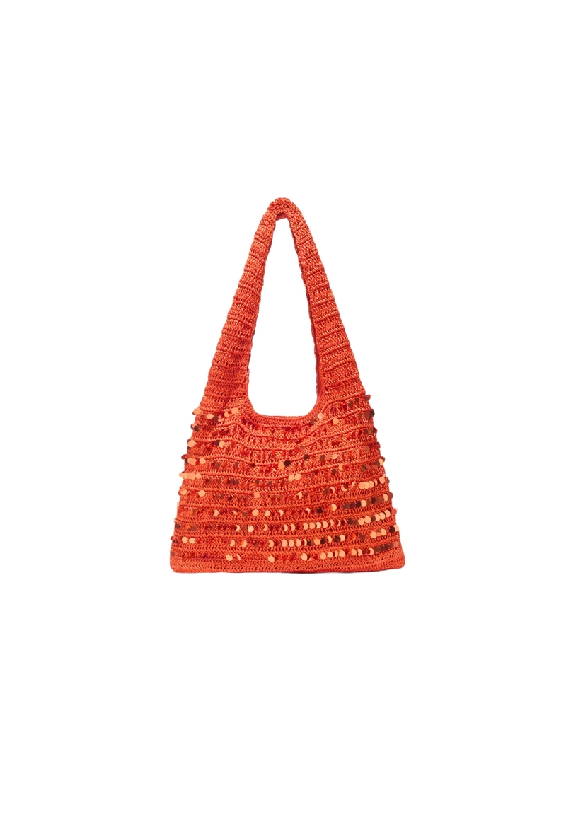 Сумка на плечо с пайетками