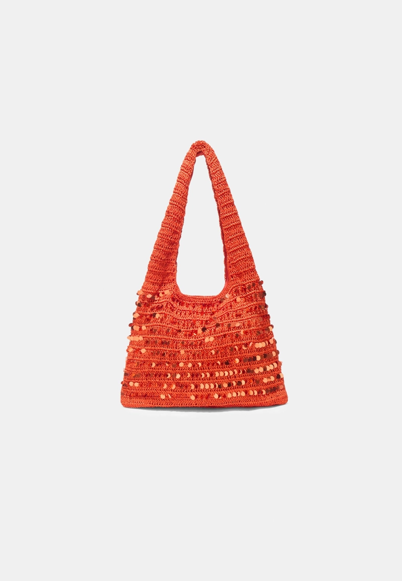 Сумка на плечо с пайетками