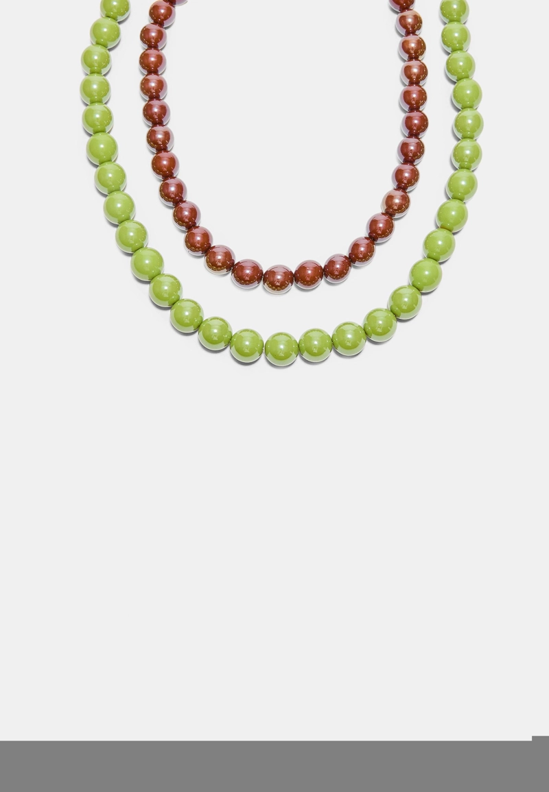 НАБОР ИЗ 2 ОЖЕРЕЛИЙ С БУСИНАМИ