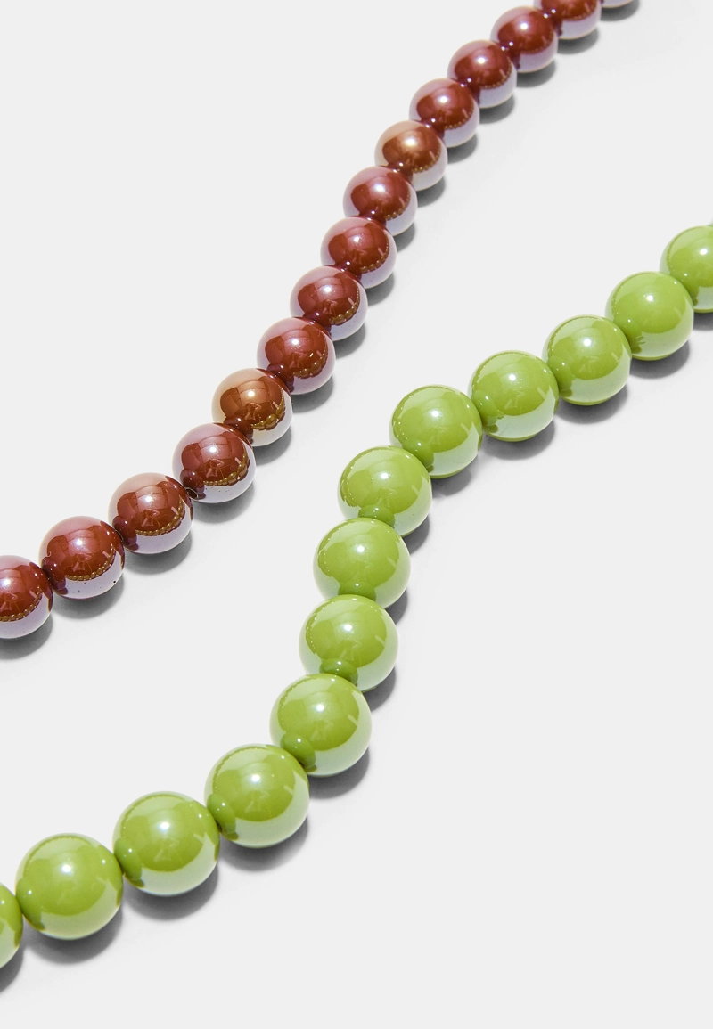 НАБОР ИЗ 2 ОЖЕРЕЛИЙ С БУСИНАМИ