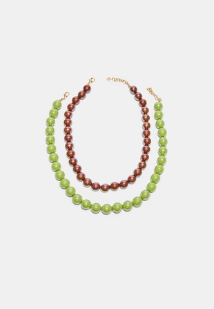 Набор из 2 ожерелий с бусинами- Заказать в России