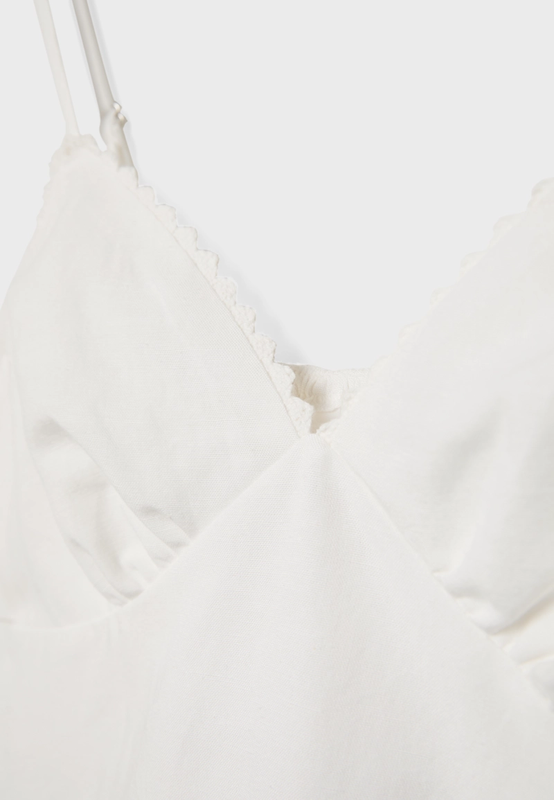 Топ с плетеными бретелями