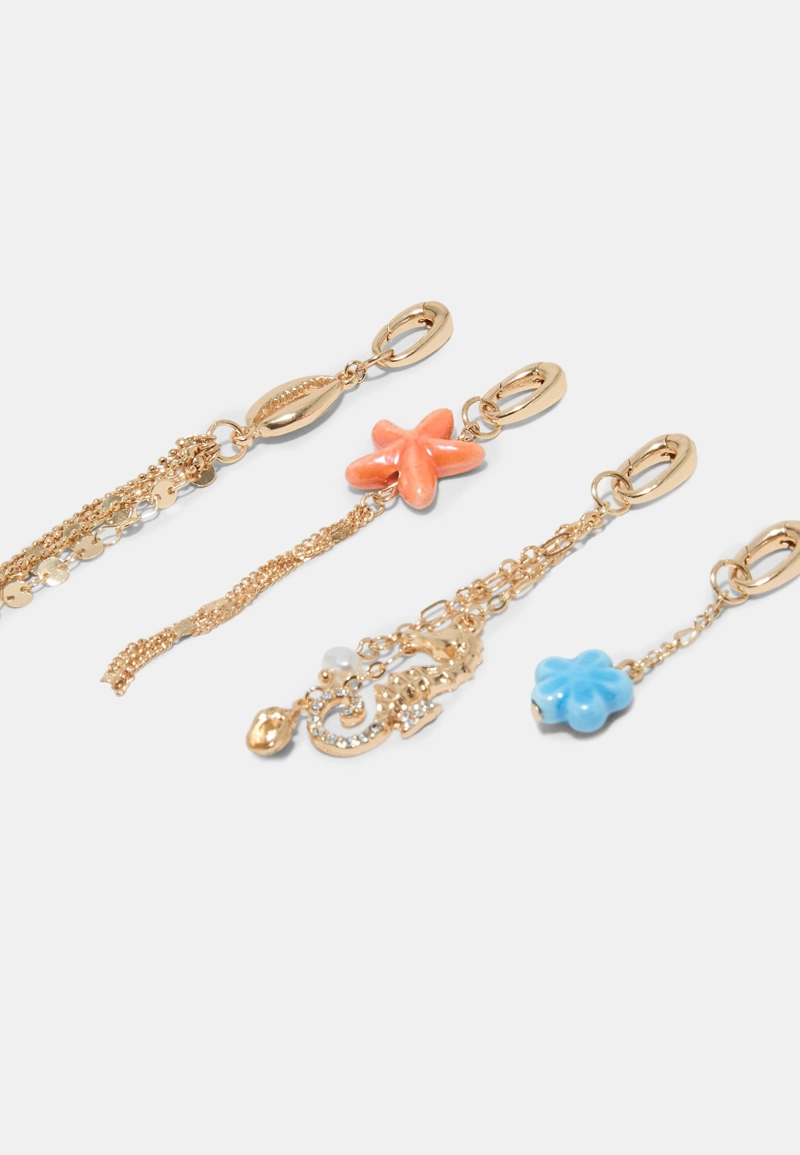 Набор из 4 подвесок для бикини «Морская звезда»