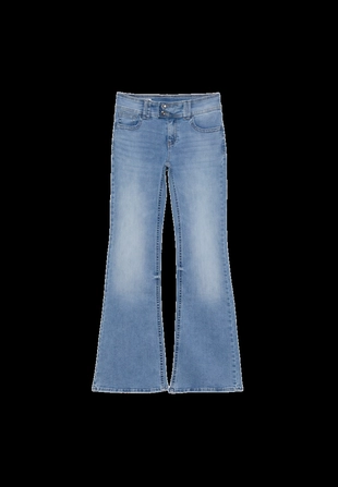Вышитые джинсы-клеш medium light blue denim- Заказать в России