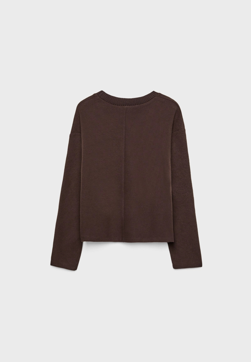 Трикотажная футболка с круглым вырезом