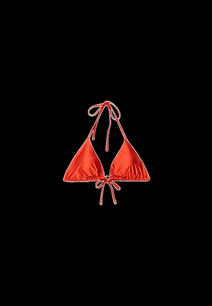 Атласный бюстгальтер бикини с треугольными чашками- Заказать в России