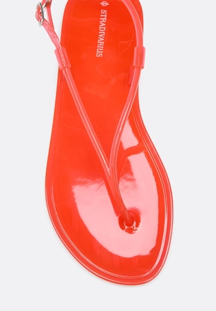 ORANGE |9297/778/070 - Stradivarius Резиновые сандалии-вьетнамки на плоской подошве