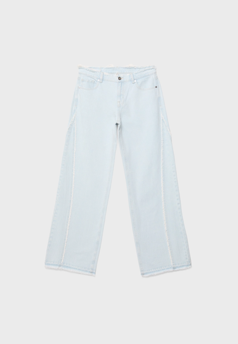 Джинсы wide leg с низкой посадкой