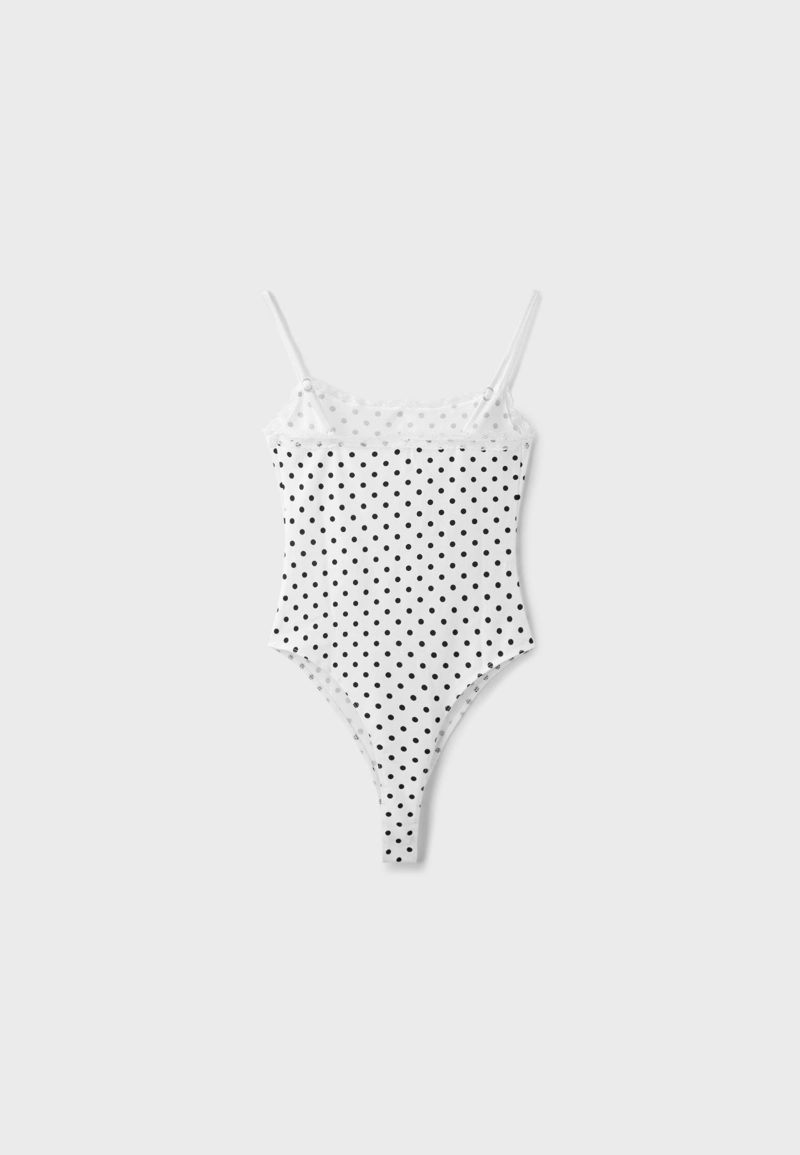 Боди с деталями из блонд lace