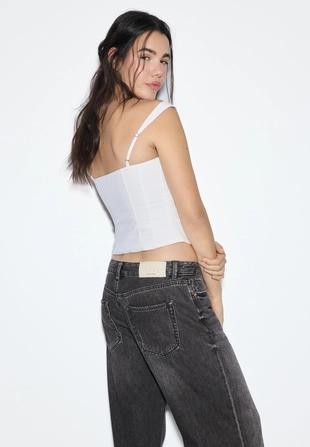 BLACK DENIM WASH|1441/289/709 - Stradivarius Черная джинсовая одежда