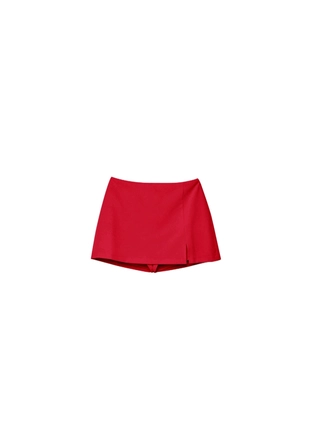 Red|4799/548/100 - Stradivarius Юбка-шорты с разрезом на боку