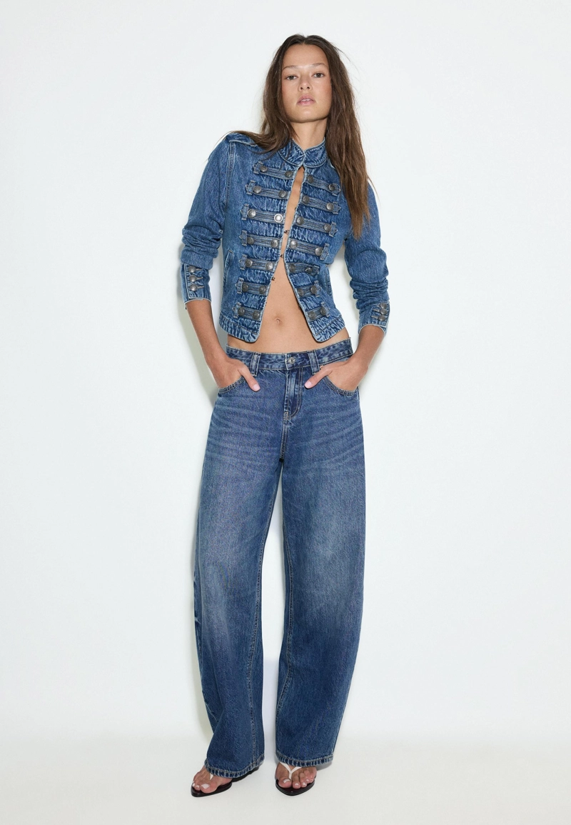 Джинсы barrel fit D80