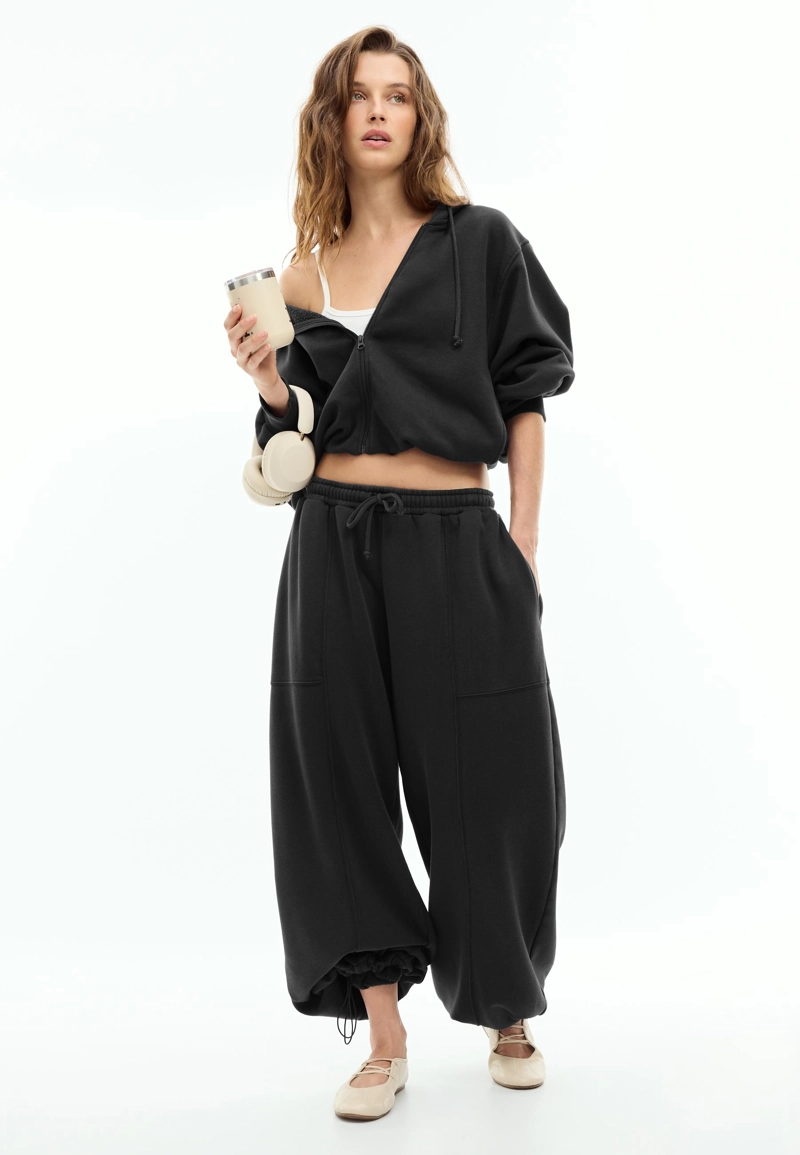 Брюки-джоггеры barrel из футера с фиксаторами
