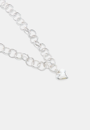 Grey|3063/204/220 - Stradivarius Колье с цепочкой и подвеской в форме сердца