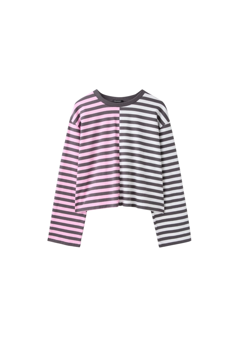 Футболка в полоску с длинными рукавами