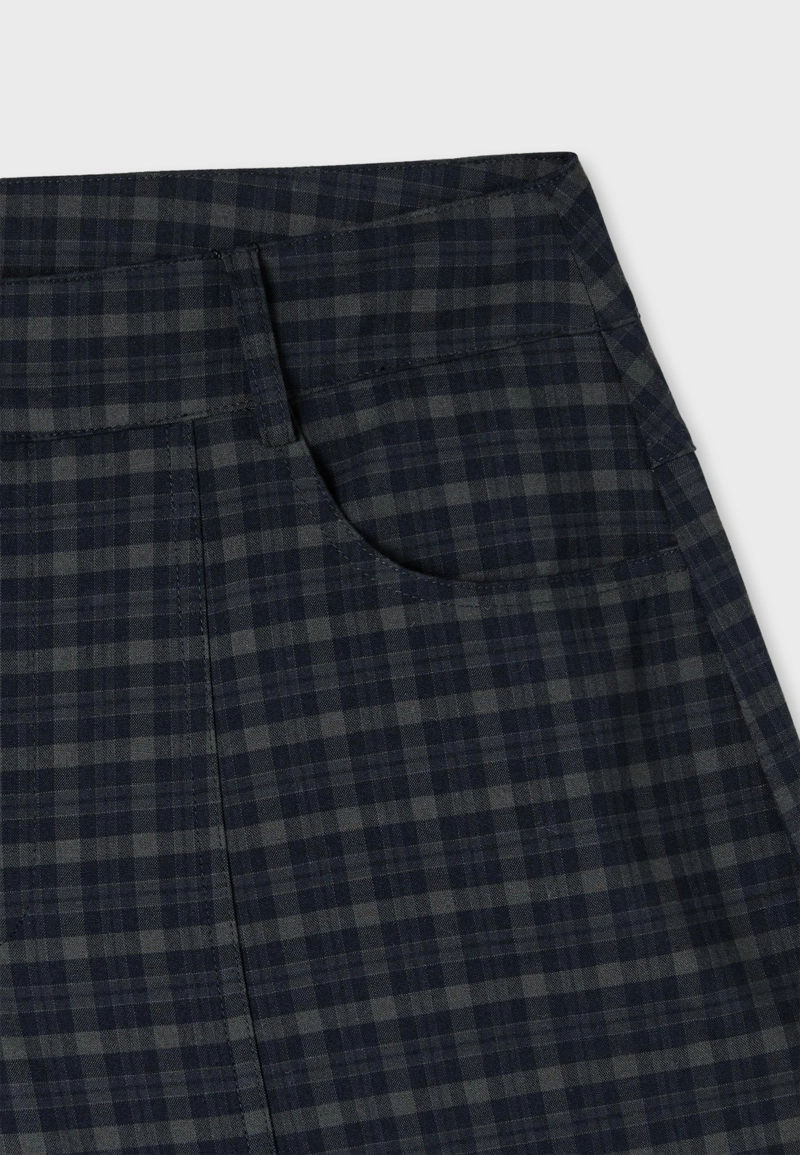 Брюки barrel fit в клетку
