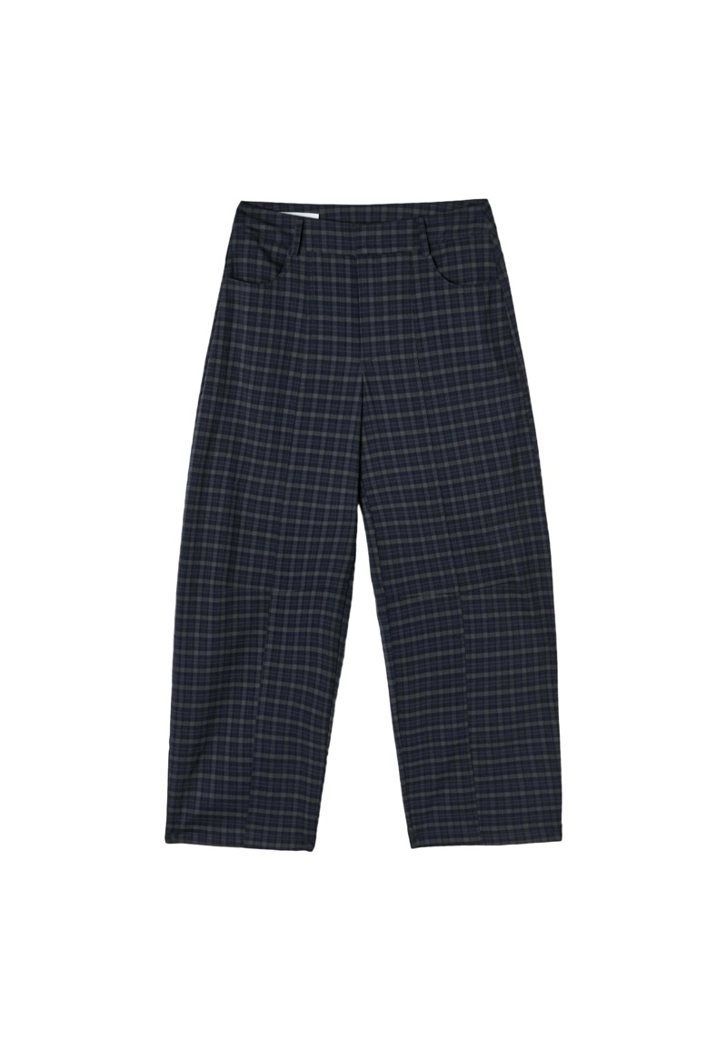 Брюки barrel fit в клетку
