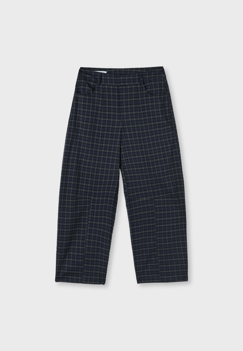 Брюки barrel fit в клетку