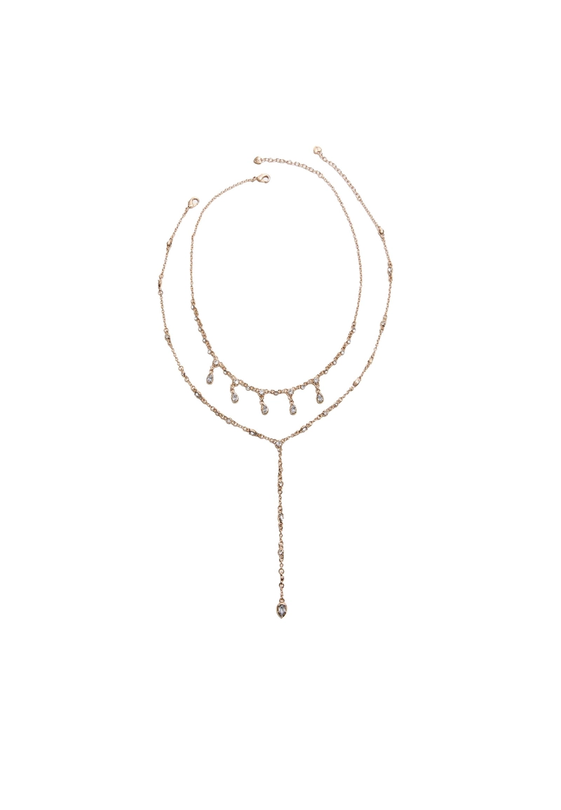 Колье-лариат с блестящей отделкой