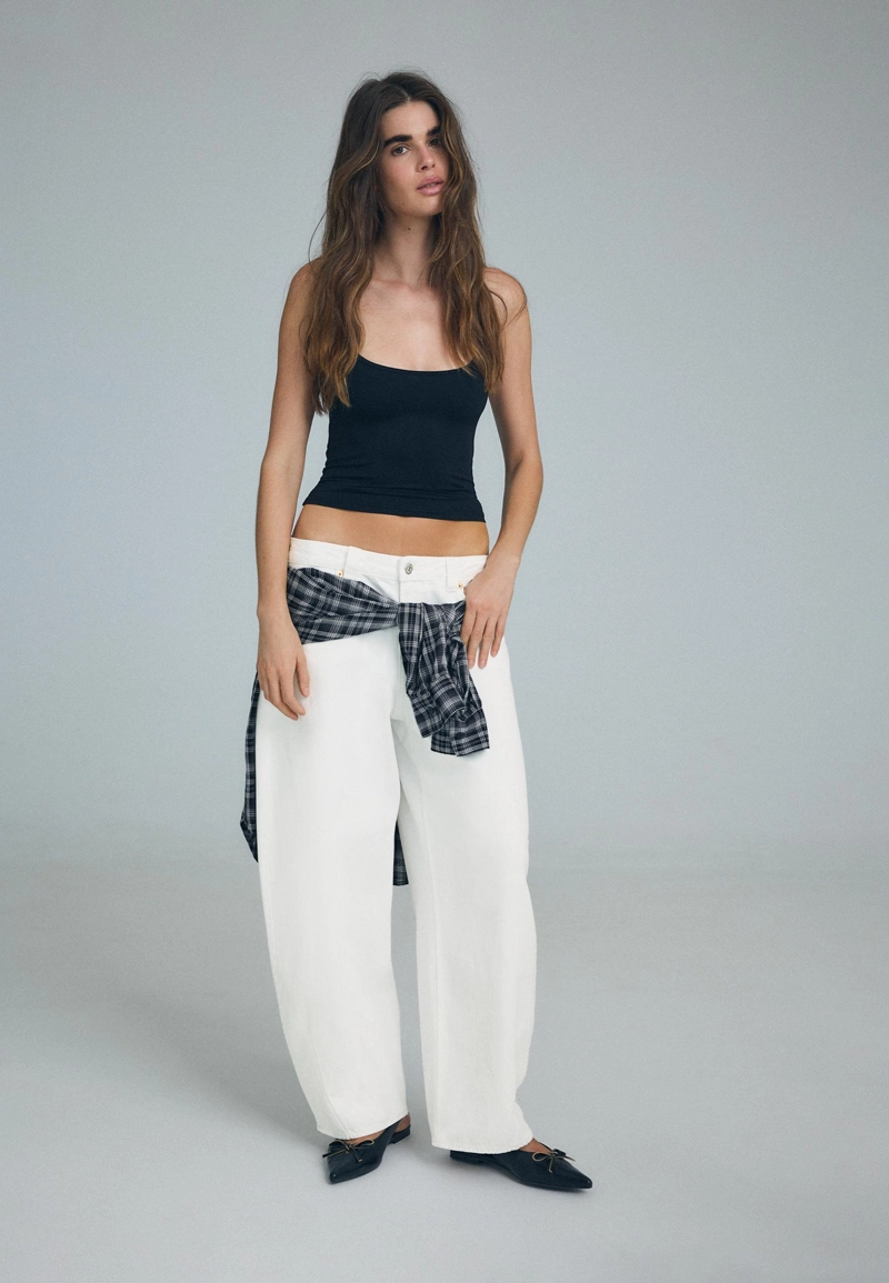 Балетки с открытой пяткой и заостренным носом