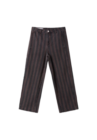 Брюки barrel с декоративными швами в полоску- Заказать в России