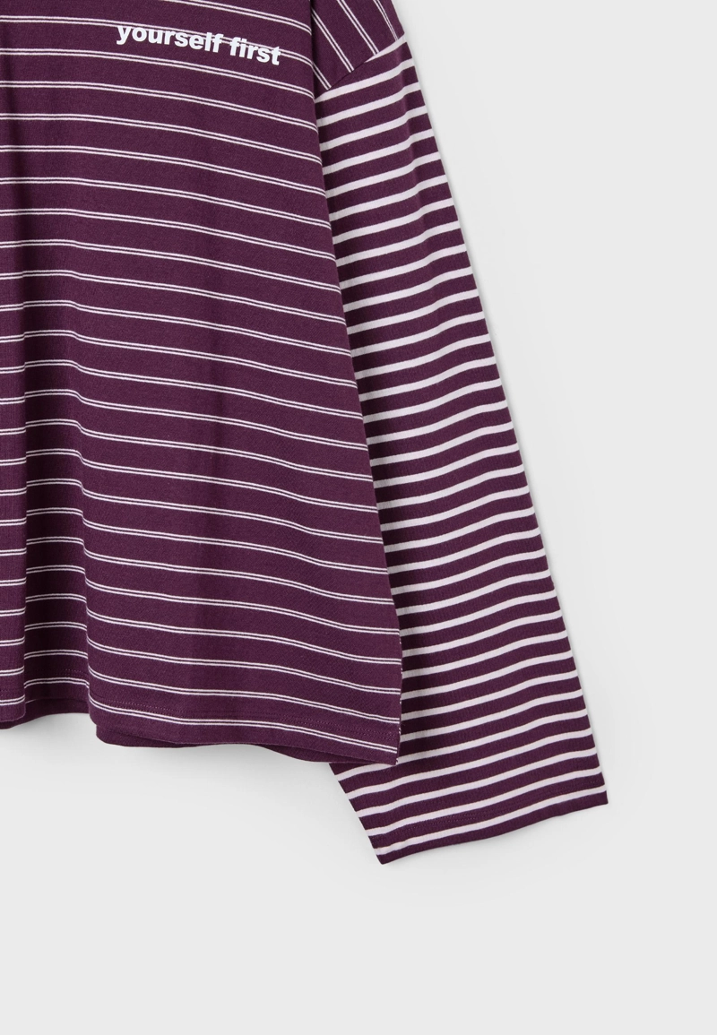 Футболка в полоску с надписью