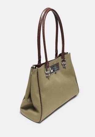 Сумка-шопер с металлической застежкой- Заказать в России