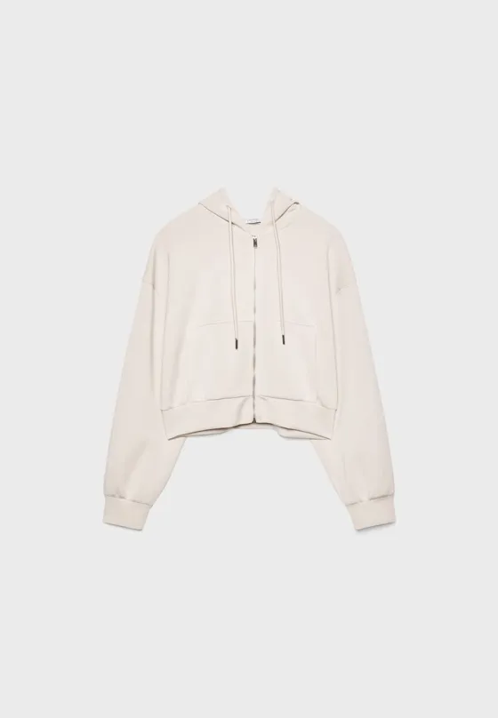 Толстовка на молнии из мягкой ткани