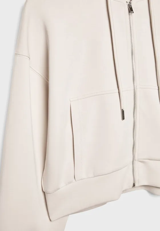 Толстовка на молнии из мягкой ткани