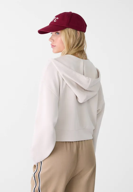 Толстовка на молнии из мягкой ткани