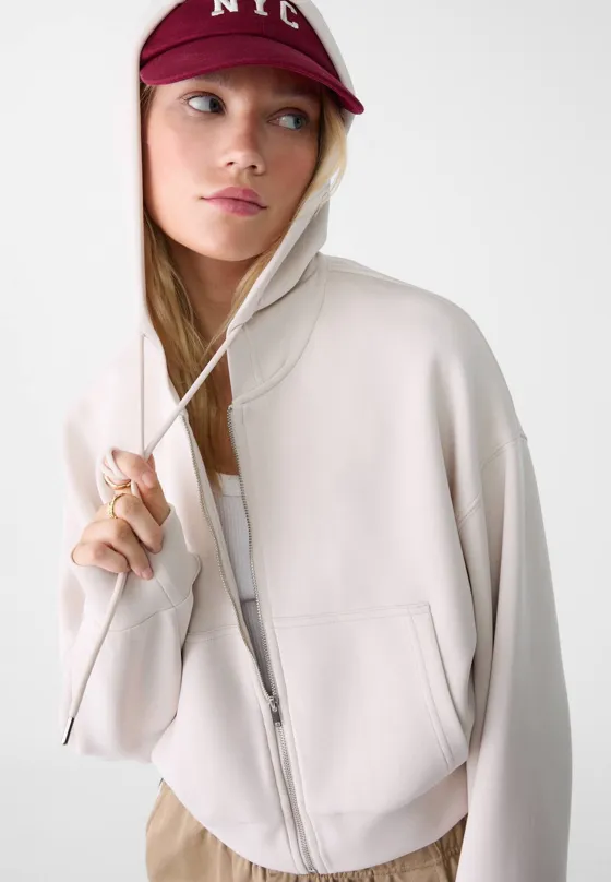 Толстовка на молнии из мягкой ткани