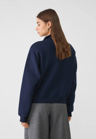 Толстовка на молнии с высоким воротником- Заказать в России