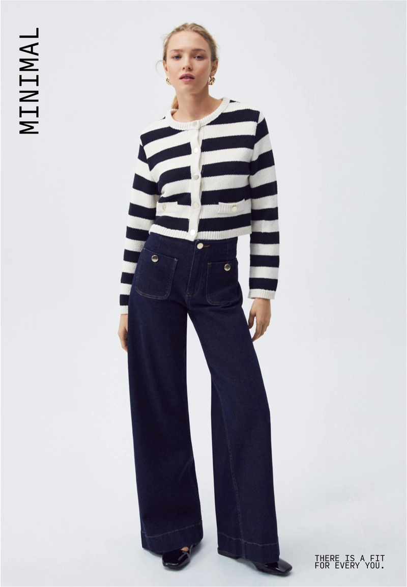 Джинсы D77 в минималистичном стиле с карманами