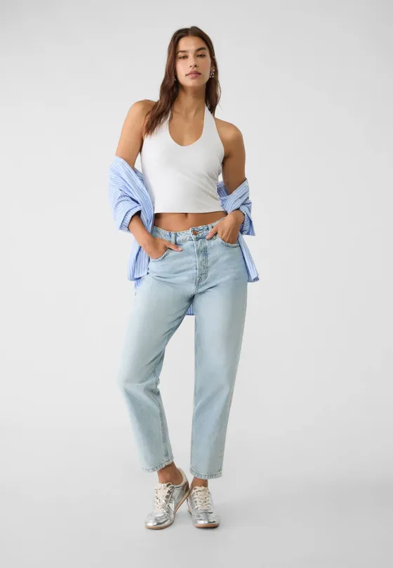 Джинсы mom fit D81