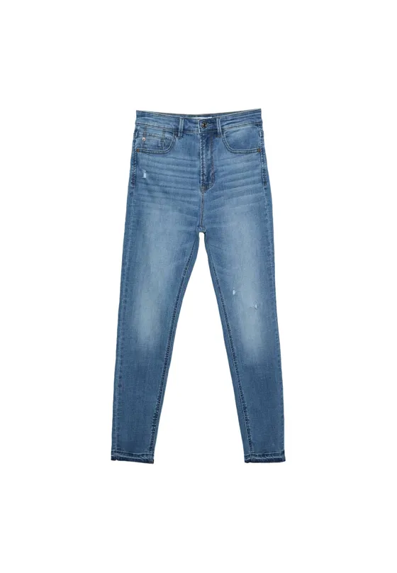 Джинсы скинни с очень высокой посадкой D09