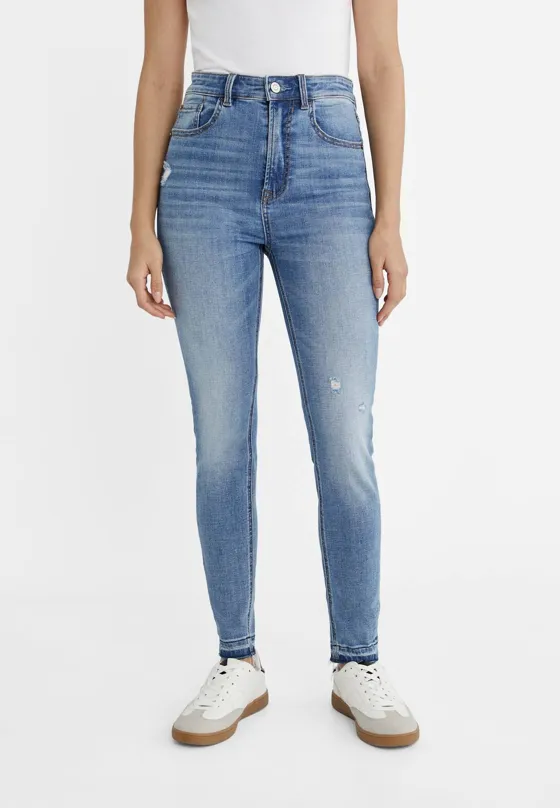 Джинсы скинни с очень высокой посадкой D09