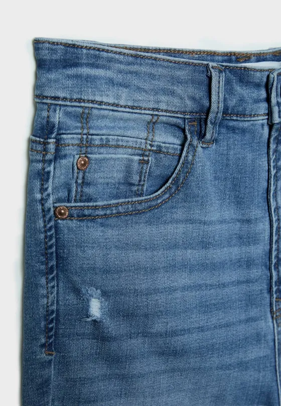 Джинсы скинни с очень высокой посадкой D09