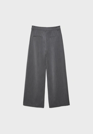 Классические брюки широкого кроя с защипами- Заказать в России