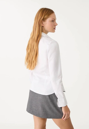 Базовая рубашка облегающего кроя- Заказать в России