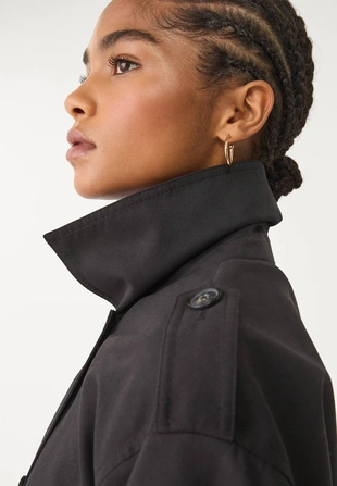 Тренч свободного кроя с поясом- Заказать в России