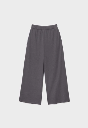 Брюки из мягкой ткани с широкими штанинами и окантовкой- Заказать в России