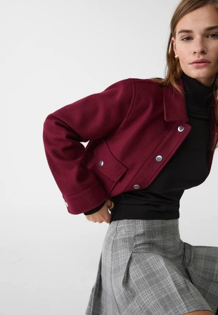 Свитер с воротником-стойкой- Заказать в России