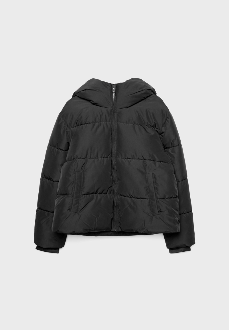 Базовая стеганая куртка с капюшоном