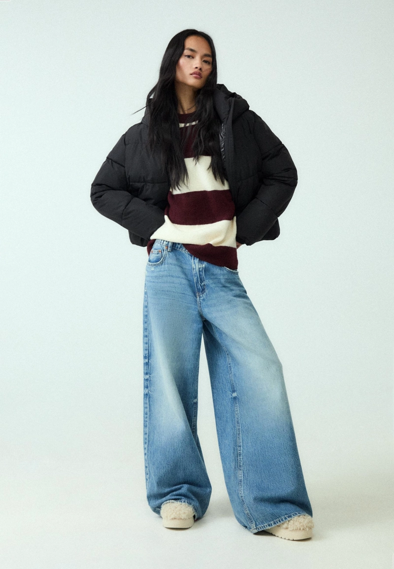 Базовая стеганая куртка с капюшоном