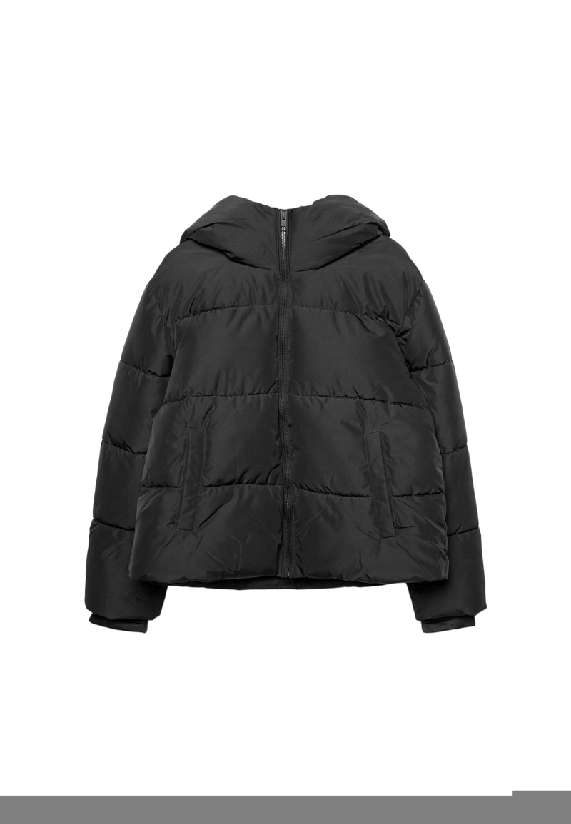 Базовая стеганая куртка с капюшоном