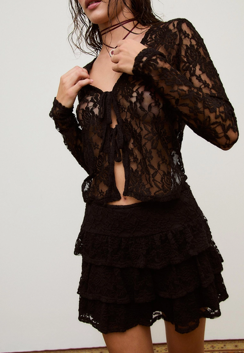 Юбка-шорты с кружевом